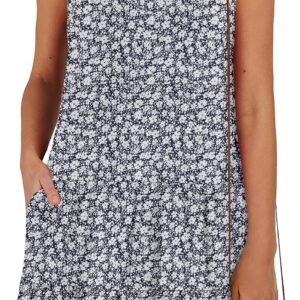 ANRABESS Womens Mini Dresses Sleeveless V Neck Tiered Swing Going Out Beach Vacation Sundress 2025 Summer Casual Outfits