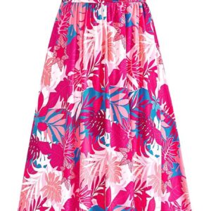 PRETTYGARDEN Summer Maxi Dresses for Women 2025 Floral V Neck Puff Sleeve Empire Waist A Line Flowy Long Beach Boho Dress