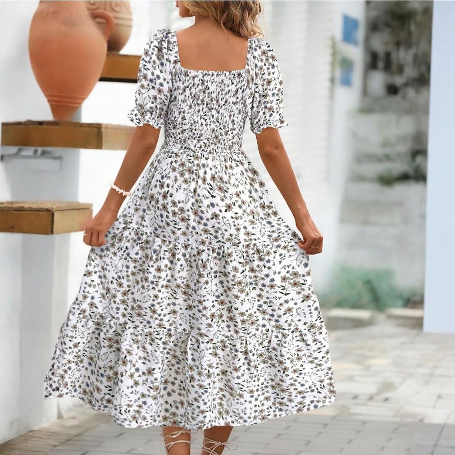 Summer Dress Floral Dress Elegant Casual Holiday Vacation Travel Beach - Image 3