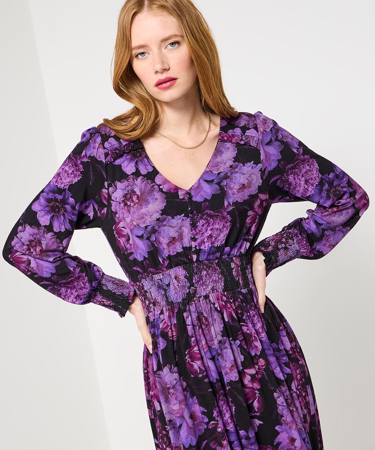 Joe Browns Women's Dark Floral Print Jersey Maxi Dress Dress - Image 3