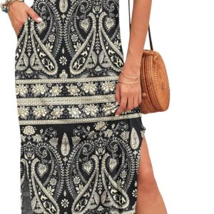 AUSELILY Women’s Summer Maxi Short Sleeve Dress