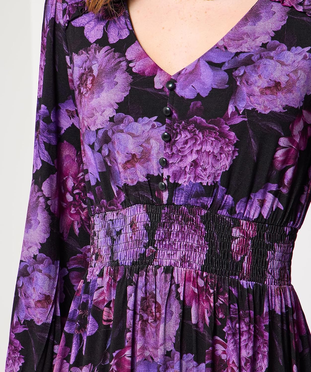 Joe Browns Women's Dark Floral Print Jersey Maxi Dress Dress - Image 5