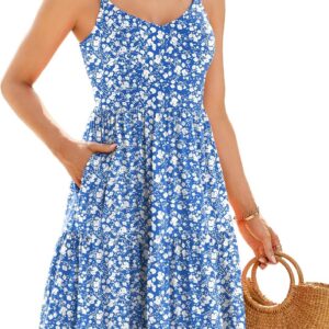 V FOR CITY Women Built in Bra Dress Summer Cami Sundress