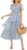 GRACE KARIN Women Floral A-Line Swing Casual Party Long Dresses V Neck Short Flutter Sleeve Smocked Tiered Dress