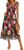 Simplee Women Floral Summer Sun Dress Flutter Sleeve Smocked Chiffon Midi Dress Casual Boho Flowy Dress with Pockets