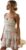 Women Elegant Floral Suspender Sexy Square Collar Sleeveless Lace-Up Large Swing Ruffles Chiffon Mini Dress for Everyday, Party