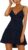 ECOWISH Womens V-Neck Spaghetti Strap Bowknot Backless Sleeveless Lace Mini Swing Skater Dress…