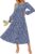 ZESICA Women’s Fall Boho Floral Midi Dress 2025 Casual Long Sleeve Crewneck Flowy Wedding Guest Long Dresses