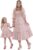 FeMereina Mommy and Me Floral Dresses Boho Flowy Long Sleee Smocked Tiered Spring Fall Mother Daughter Matching Dresses