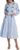 EZAPINE Womens Long Sleeve Midi Dress Embroidered Button Down Dress with Belt