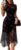 GothDark Women’s Summer Floral Vintage Mesh Irregular Hem Party Midi Dress