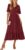 IFFEI Women Summer Maxi Dresses V Neck Chiffon Ruffle Sleeve Swiss Dots A-Line Dress Stretchy High Waist Flowy Wedding Guest Dress Ladies Dresses