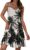 Summer Dresses for Women Spaghetti Strap Button Down Casual Beach Vacation Dress Cover Ups Boho Floral Sundress