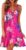 ULTRANICE Women’s Summer Floral Wrap V Neck Sundress Adjustable Spaghetti Ruffle Swing Dress