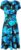 Joe Browns Women’s Winter Floral Wrap Front Knee-Length Jersey Dress, Regular, Blue, UK 6