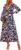NOLLSOM Women’s 2024 Fall Dresses Boho Maxi Dress Casual Long Sleeve V Neck Floral Dresses Wedding Guest Dress