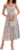 YATHON Women’s Floral Midi Dress Casual Sleeveless Square Neck Tank Flowy Summer Beach Vacation Sun Dresses with Pockets
