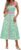 Wenrine Womens Summer Floral Midi Dress Casual Tie Strap Sleeveless Smocked Button Boho Flowy Beach Sundress with Pocket