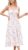 ABEHIK Women Elegant Floral Dress for Holiday Spaghetti Strap Wedding Guest Dresses for Lady Casual Spring Summer Beach Sun Dress