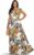 KOH KOH Womens Long Floral Print Cap Sleeve Modest Flowy Summer Maxi Dress Gown