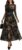 GothDark Women’s 2026 Floral Long Sleeve Round Neck A-Line Casual Dress