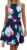 Newshows Women’s Summer Halter Neck Dresses Floral Print/Solid Sleeveless Ruffle Party Sundress with Pockets