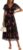 OURIN Womens Summer Casual Floral Wrap V Neck Midi Stretchy Mesh Dress Modest Wedding Guest Dress