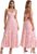 HTZMO Women Casual Summer Floral Maxi Sundress V Neck Spaghetti Strap Bow Tie Backless Flowy Boho Beach Long Dress 2025