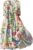 Cotton Linen Dresses for Women UK Floral Print Loose Vintage Dress Button Lace Up 3/4 Sleeve Summer Midi Dress V-Neck Casual Comfy Holiday Long Dress Plus Size Indian Flowy Swing Dress