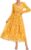 GRACE KARIN Women’s Long Sleeve A-Line Ruffles Floral Dress with Pockets