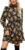 CUPSHE Women’s A-Line Mini Dress Flowy Swing Ditsy Floral Print Long Sleeve Round Neck Smocked Fall Party Casual Dress