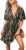 CUPSHE Women Summer Dress Short Sleeve Elastic Waist Plunging V-Neck Abstract Casual Beach Mini Dress