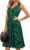 II ININ Women’s Summer V Neck Sleeveless Casual Button Down Tank Dress Midi Floral Beach Party Sundress with Pockets