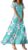 Ladies Short Puff Sleeve V Neck Floral Boho Dresses Flared Flowy Chiffon Maxi Dress Summer Beach Holiday Sundress for Women