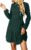 CUPSHE Women Mini Dress Ribbed Tiered Layered A-line Fall Round Neck Knitted Casual Party Tunic Dress