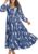YESNO Women Casual V Neck Long Sleeve Dress with Pockets