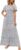 Kranda Women Sleeveless Maxi Dress V Neck Empire Waist Floral Dresses for Women