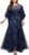 MISSMAY Women’s Plus Size Elegant Butterfly Sleeve Chiffon Floral Sequin Lace Contrast Mesh Mermaid Hem Evening Party Long Dress