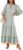 ANRABESS Womens Boho Maxi Dresses 2025 Summer V Neck Puff Sleeve Floral Flowy Swing Fall Casual Long Dress