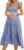 Maternity Dress Square Neck Ruffle Strap Smocked High Waist Midi Casual Summer Baby Shower Dress