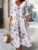 Women’s Fall/Winter Straight-Cut V-Neck Dress Floral Print Minimalist Elegant Long-Sleeve Dress
