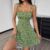Womens Floral Print Sleeveless Aline Mini Dress with Adjustable Straps and Backless Design