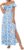 GRACE KARIN Women Summer Maxi Dress Casual Floral Wedding Guest Dresses A-line Split Square Neck Sundress with Pockets